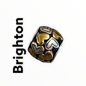 COPY - Brighton Black Charm With Silver And Gold Hearts💛🤍